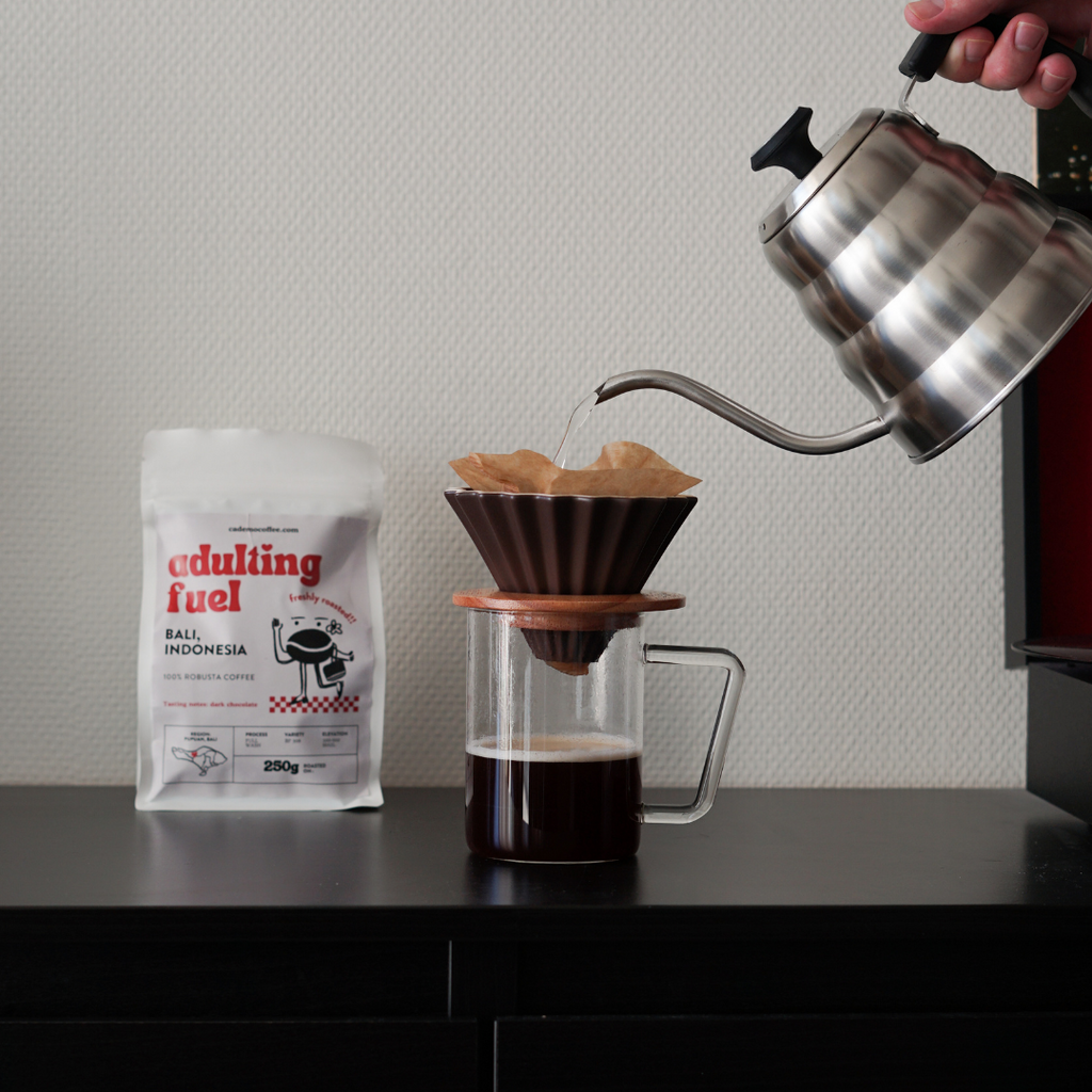 V60 Origami Coffee Drip with Wooden Base | Cademo Coffee