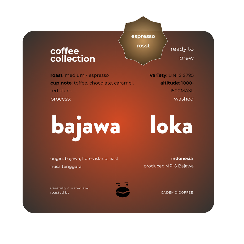 Bajawa Loka | Flores washed espresso roast | Cademo Coffee | Single origin 250gr