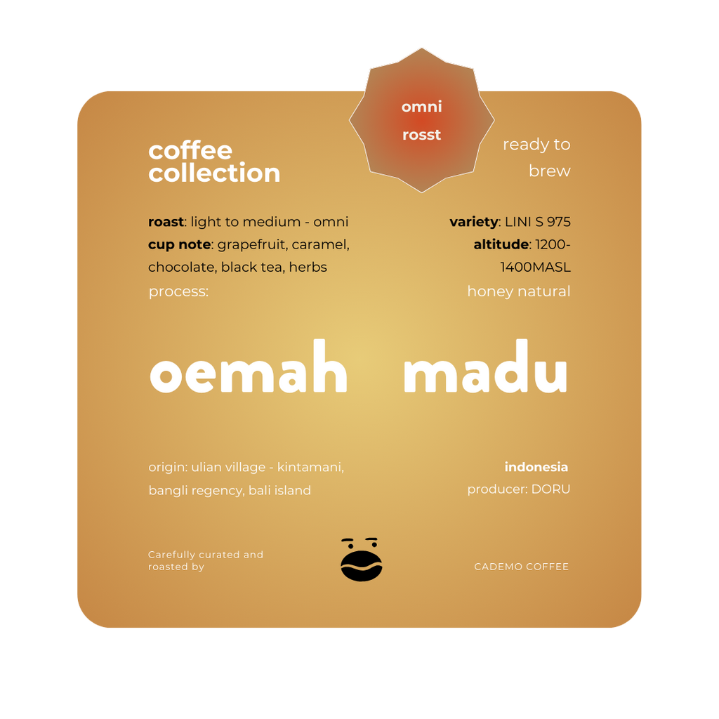 Oemah Madu | Honey natural omni roast | Cademo Coffee | Single origin 250gr