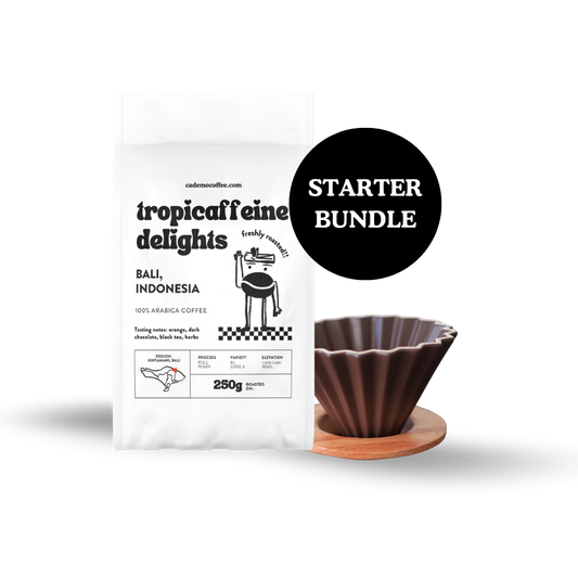 Slow Bali Coffee Bundle | Arabica whole coffee bean and V60 dripper set